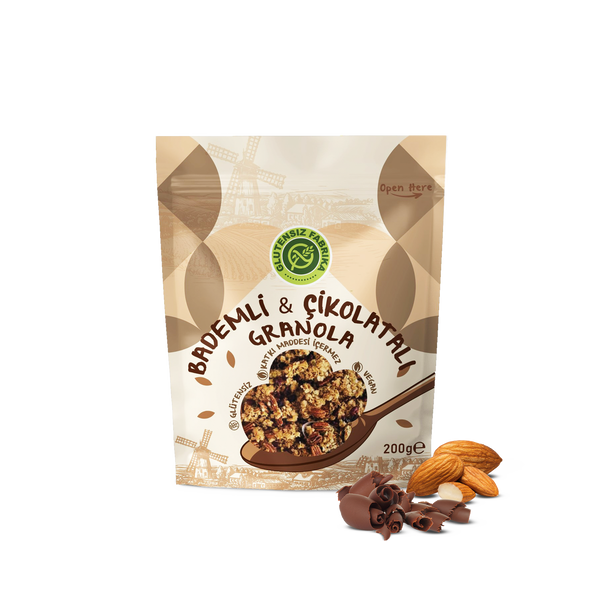 Badem ve Çikolatalı Yulaf & Karabuğday Granola 200g