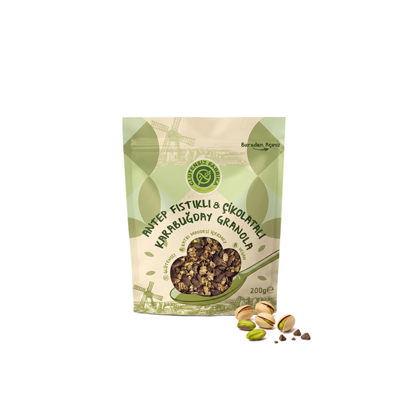 Antep Fıstıklı & Çikolatalı Karabuğday Granola 200g