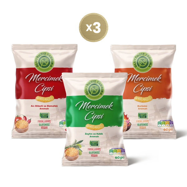 Mercimek Cipsi 60 g Karma Paket (3 Çeşit)
