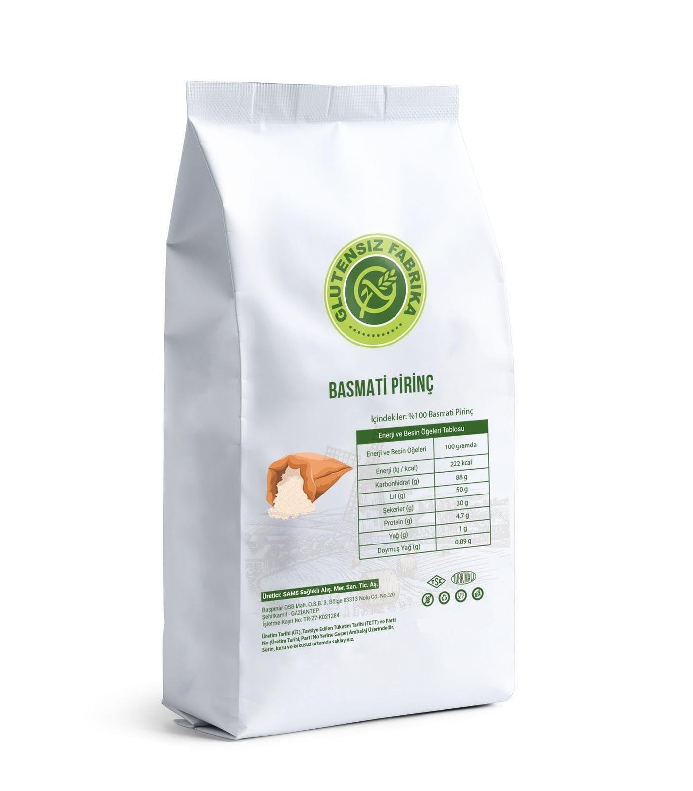 Glütensiz Basmati Pirinç 500 g