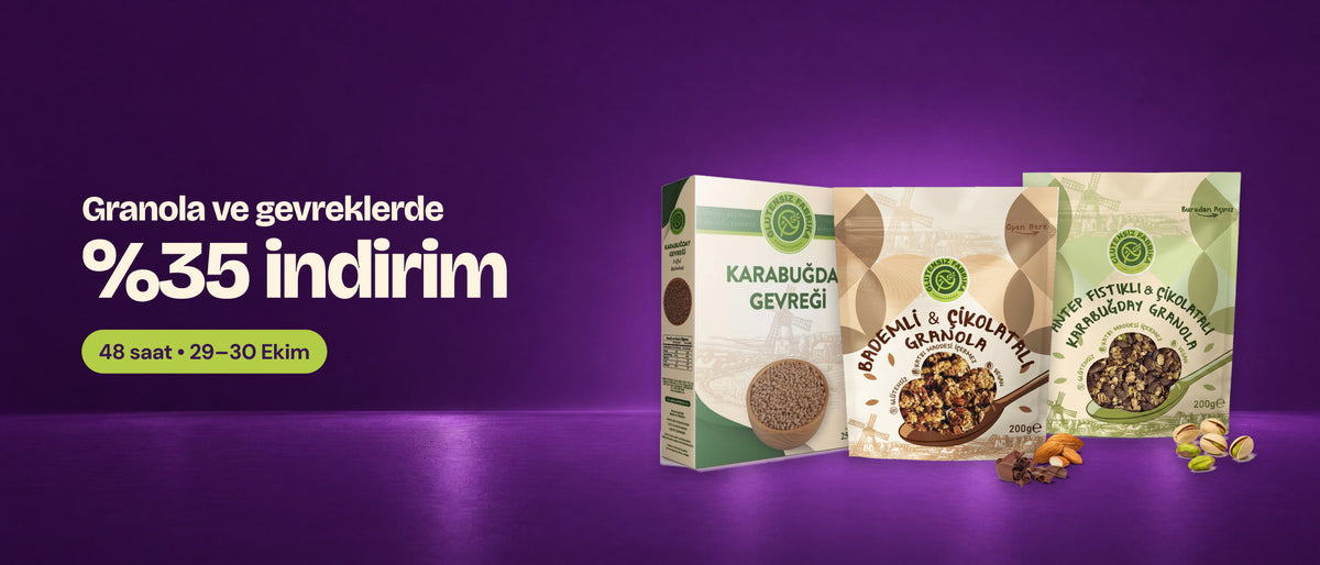 Granola ve gevreklerde %35 indirim, 29–30 Ekim