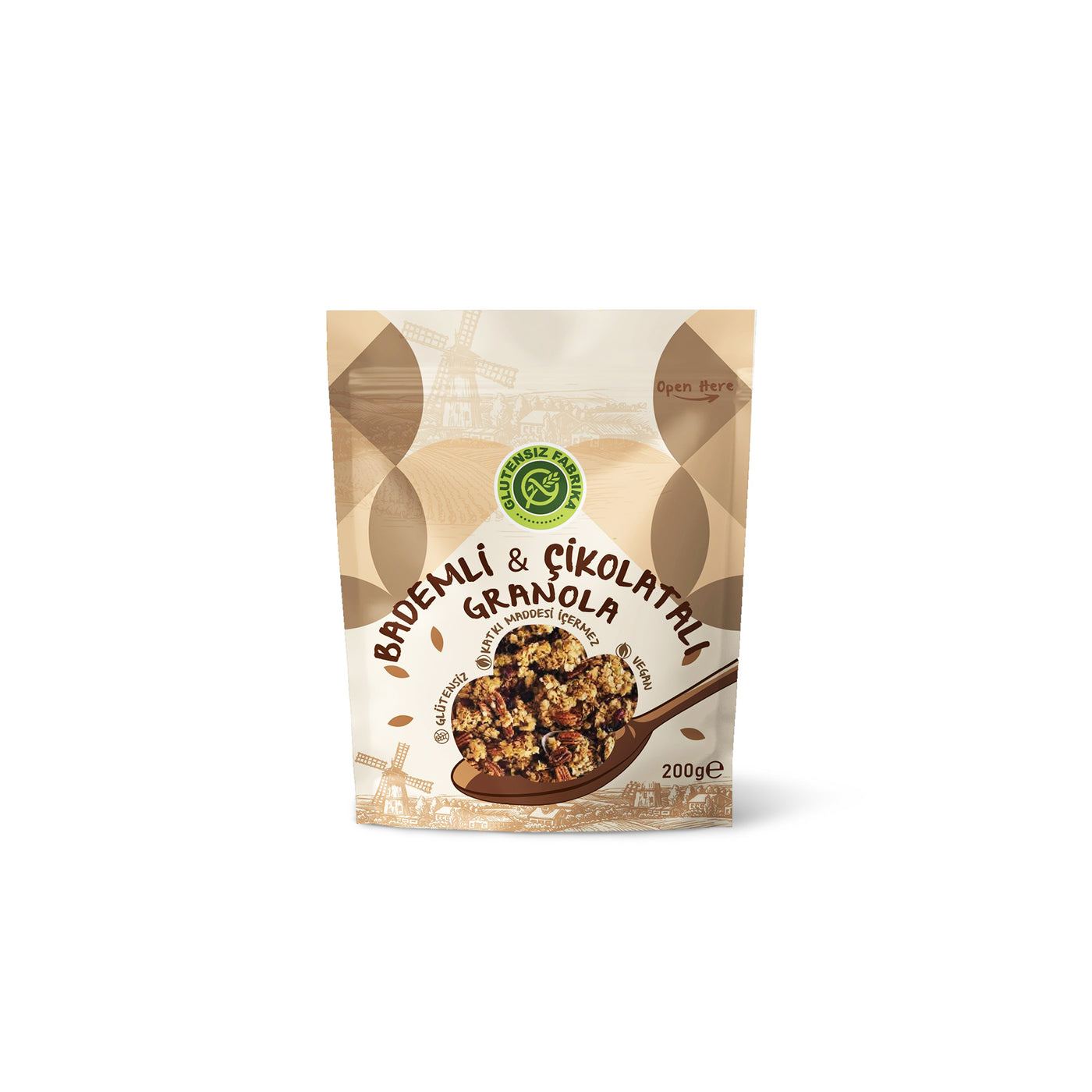 Badem ve Çikolatalı Yulaf & Karabuğday Granola 200g