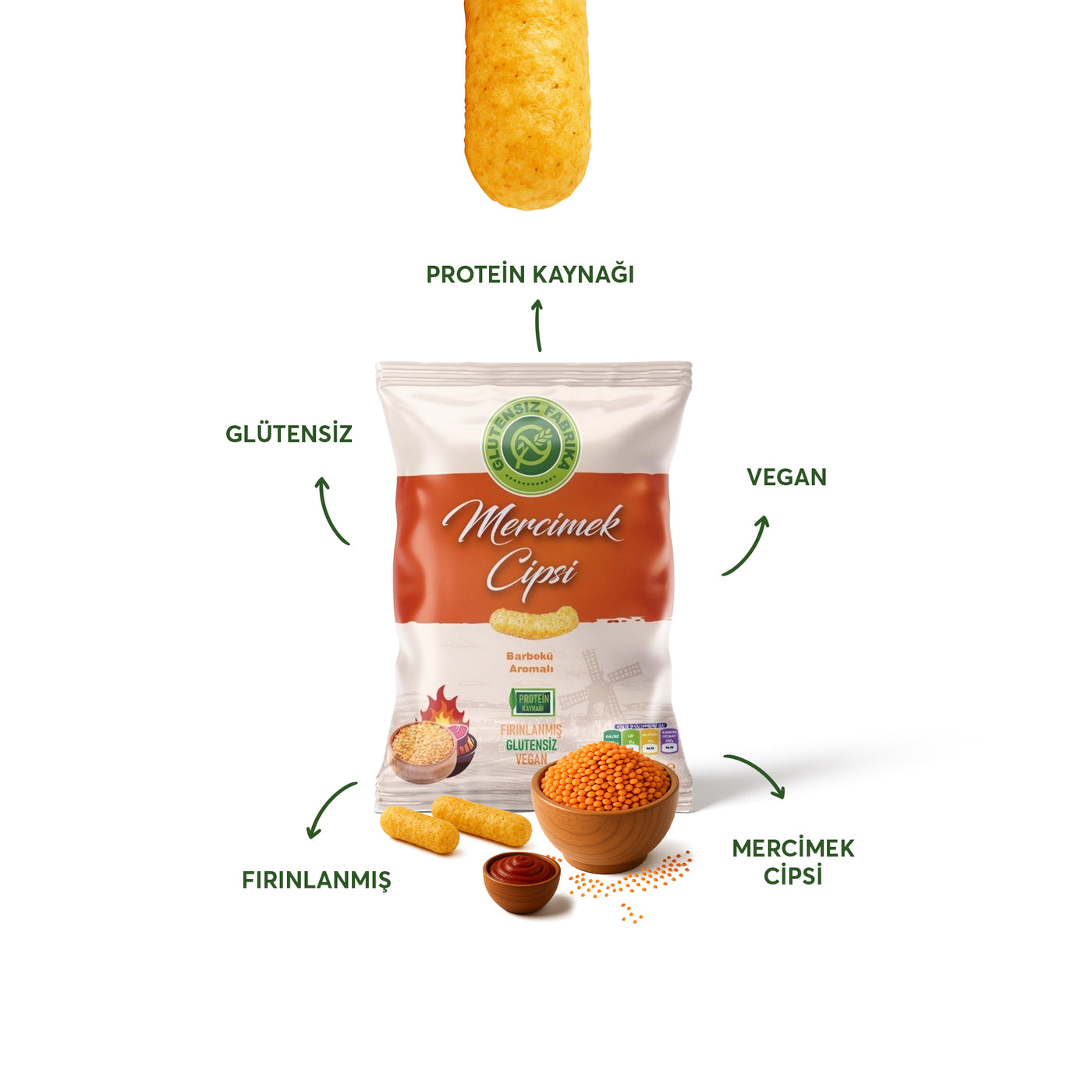 Mercimek Cipsi 60 g Karma Paket (3 Çeşit)