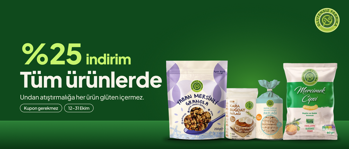 Tüm ürünlerde %25 indirim