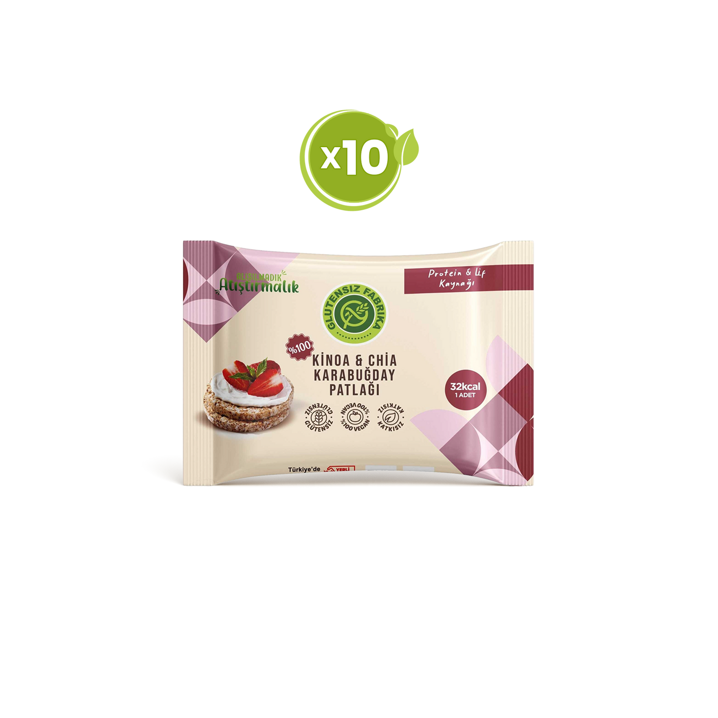 Karabuğday Patlağı Kinoa & Chia 24 g x 10 Paket