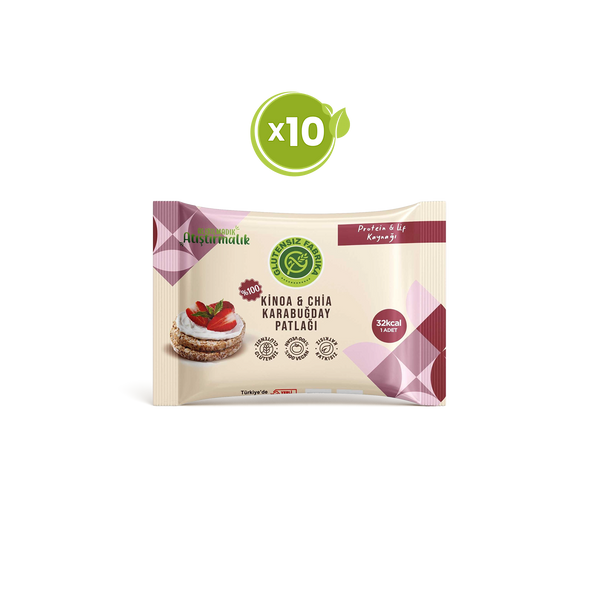 Karabuğday Patlağı Kinoa & Chia 24 g x 10 Paket