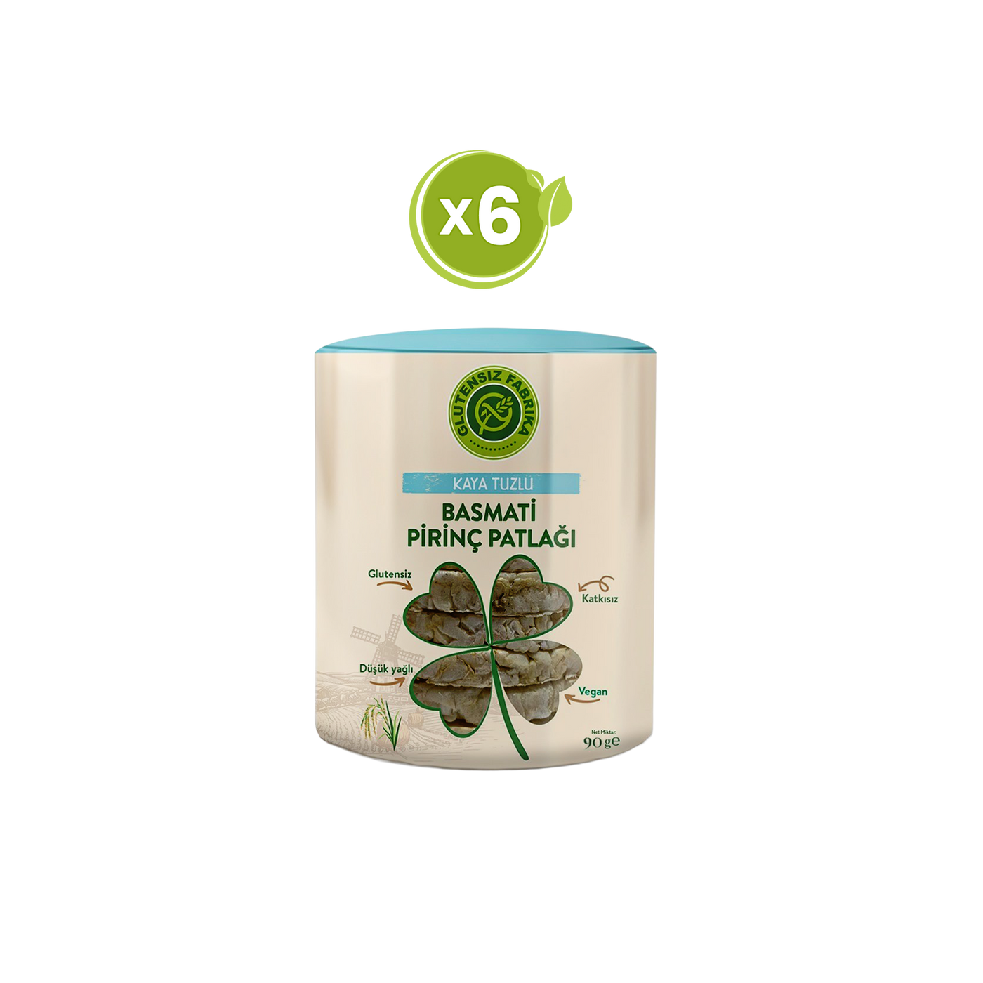Kaya Tuzu Basmati Pirinç Patlağı 90 g x 6 Paket