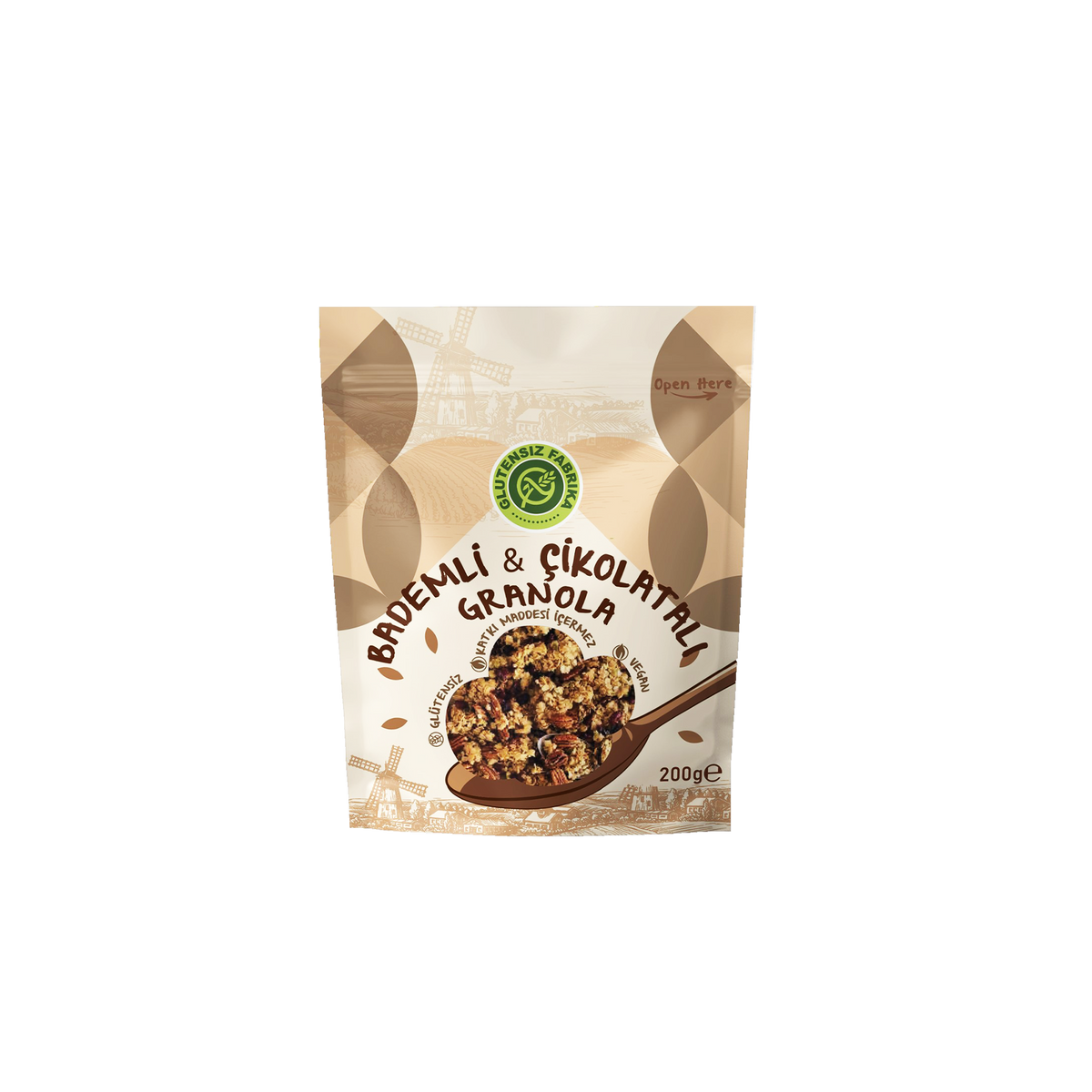 Badem ve Çikolatalı Yulaf & Karabuğday Granola 200g