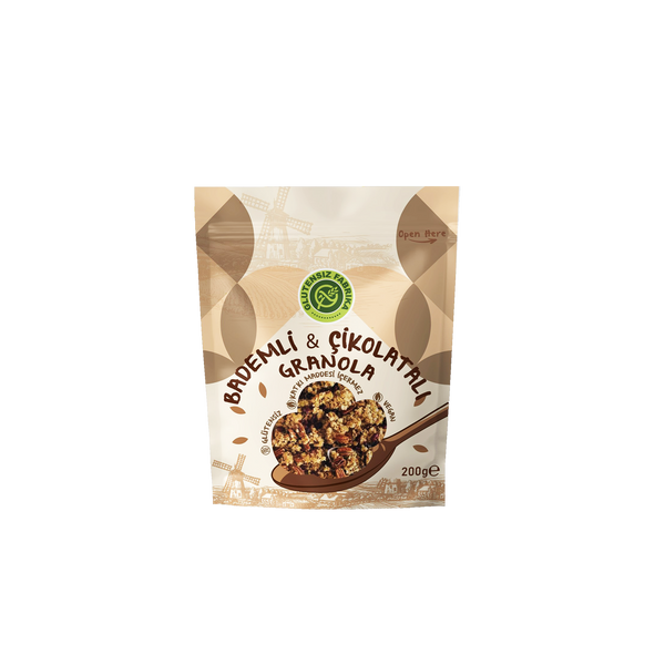 Badem ve Çikolatalı Yulaf & Karabuğday Granola 200g