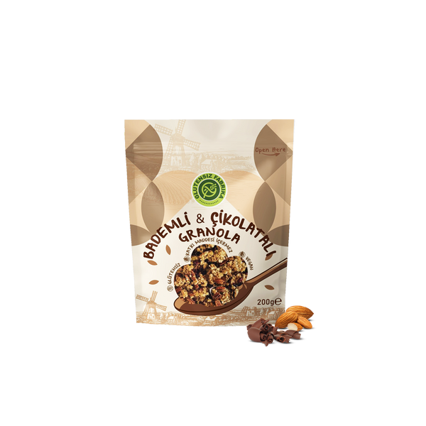 Badem ve Çikolatalı Yulaf & Karabuğday Granola 200g