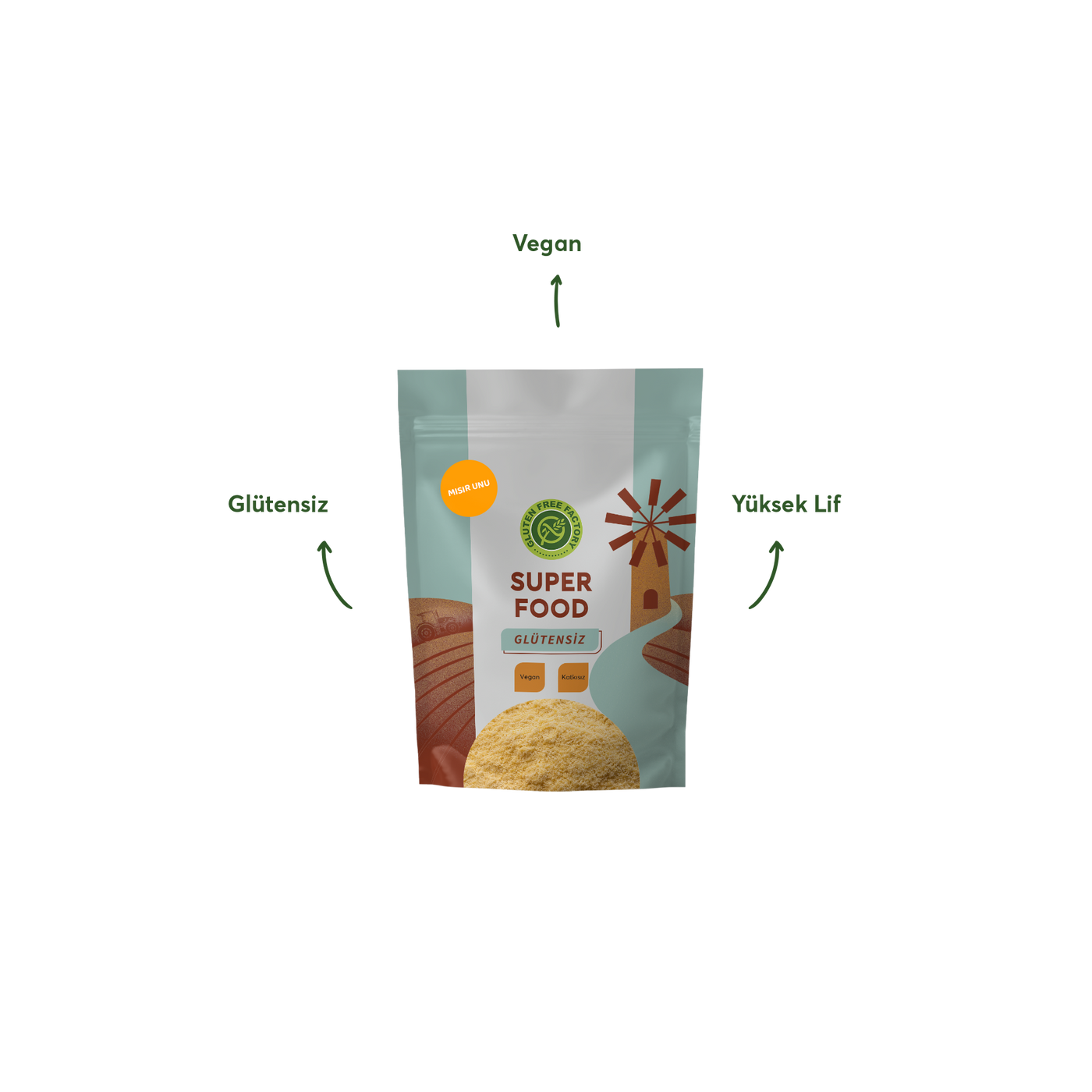 Glütensiz Mısır Unu 1 Kg