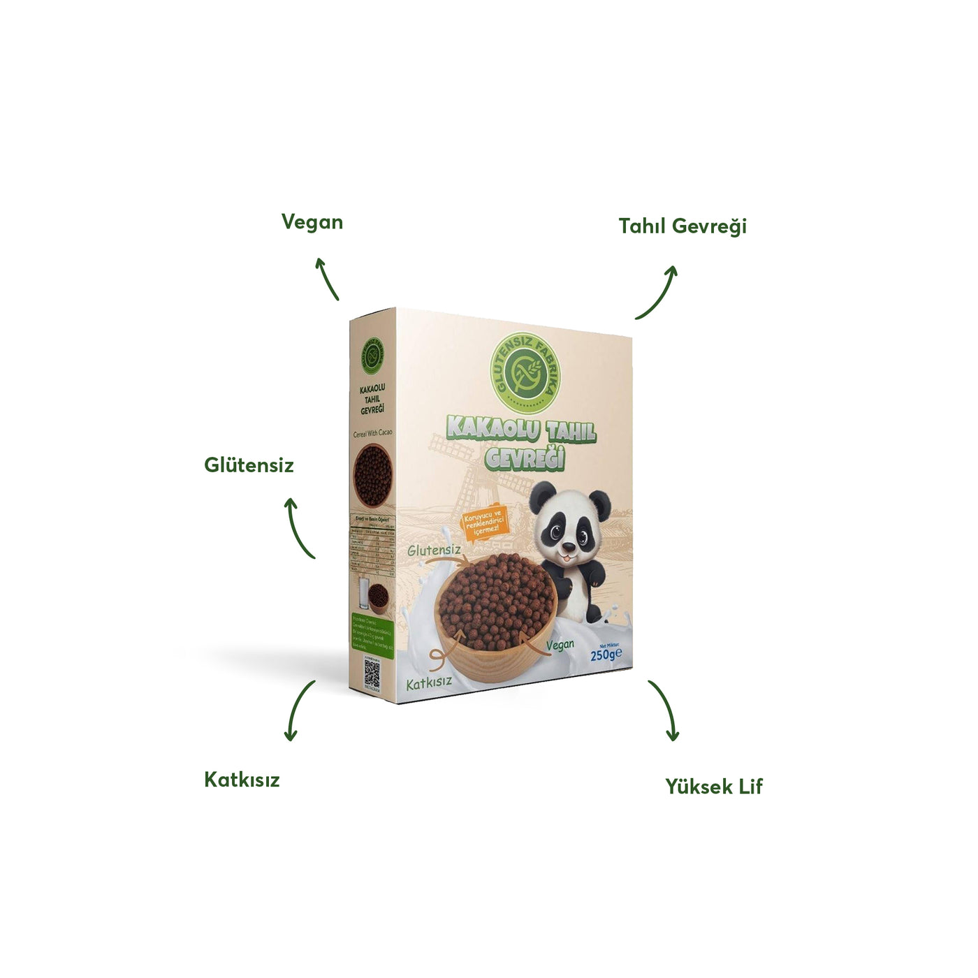Glütensiz Kakaolu Tahıl Gevreği 250 g
