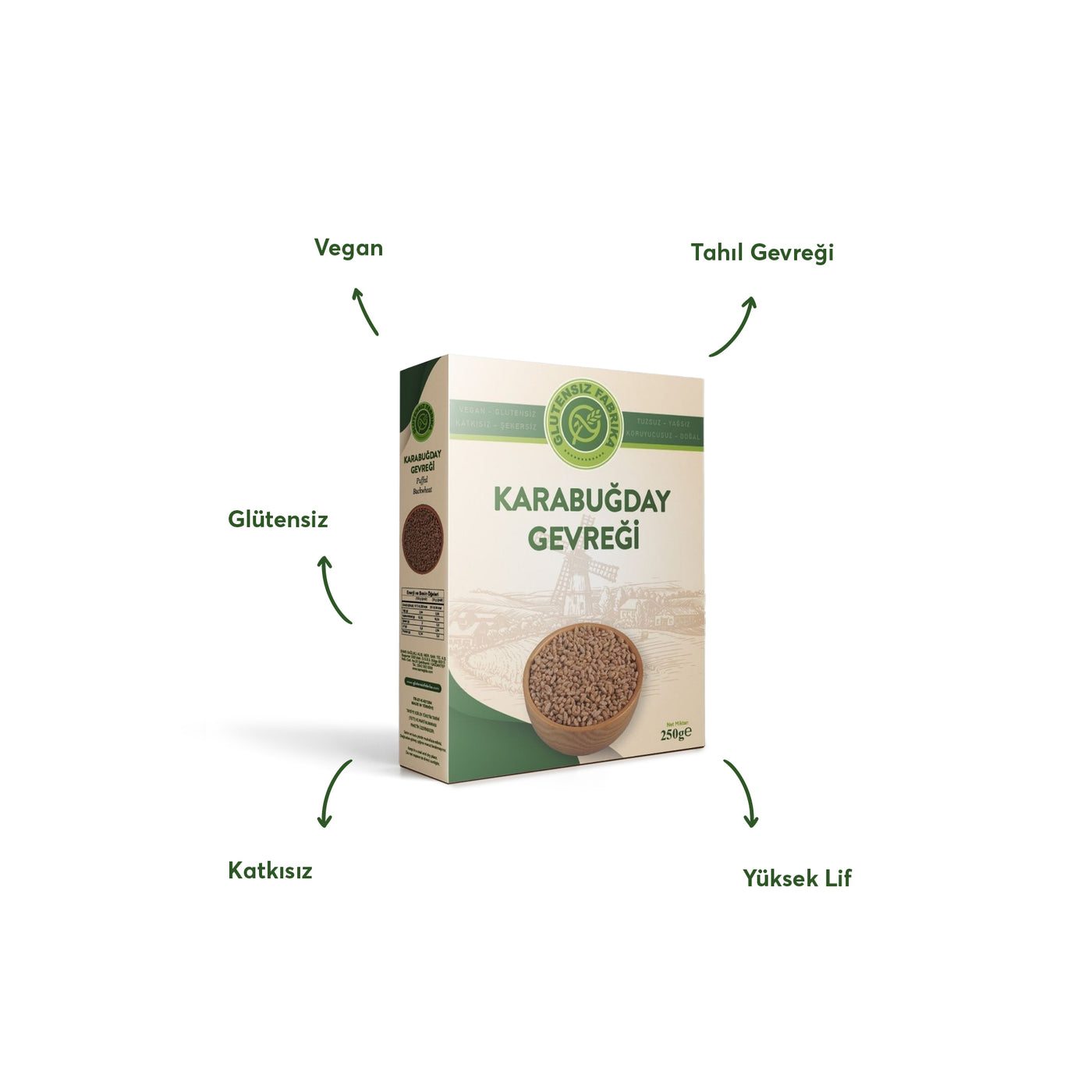 Glütensiz Karabuğday Gevreği Tarçınlı 250 g