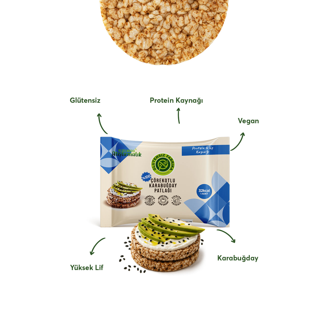 Karabuğday Patlağı Çörekotlu 24 g x 10 Paket