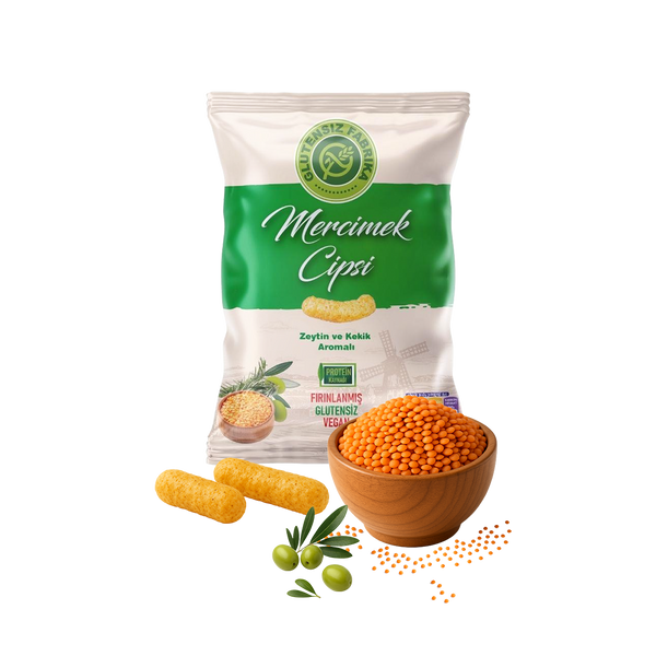 Zeytin ve Kekik Aromalı Mercimek Cipsi 60 g x 3 Paket
