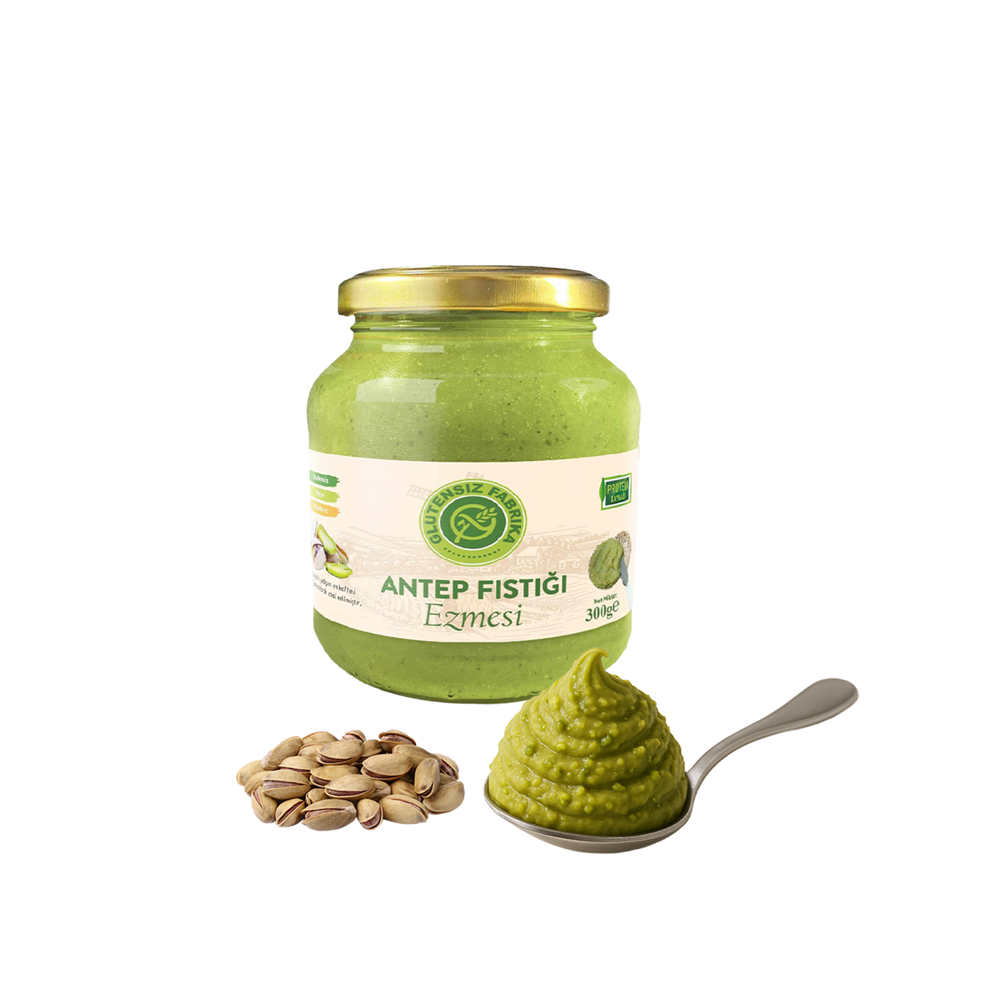 Glütensiz %80 Antep Fıstığı Ezmesi 300 g
