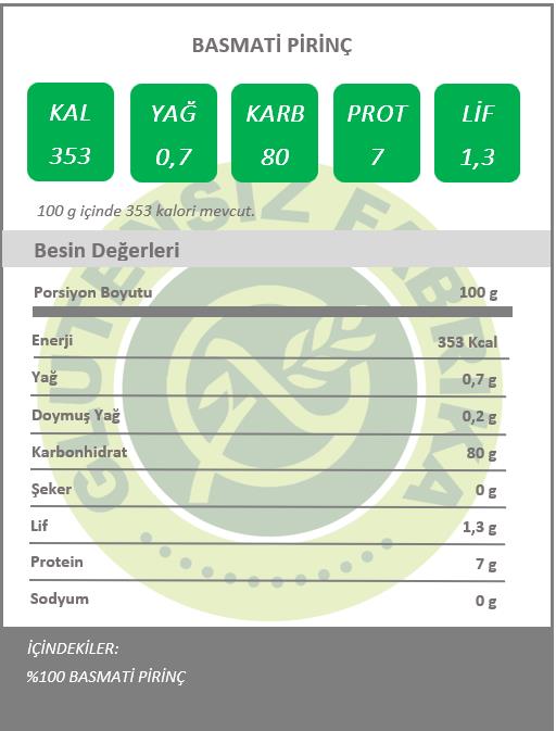 Glütensiz Basmati Pirinç 500 g