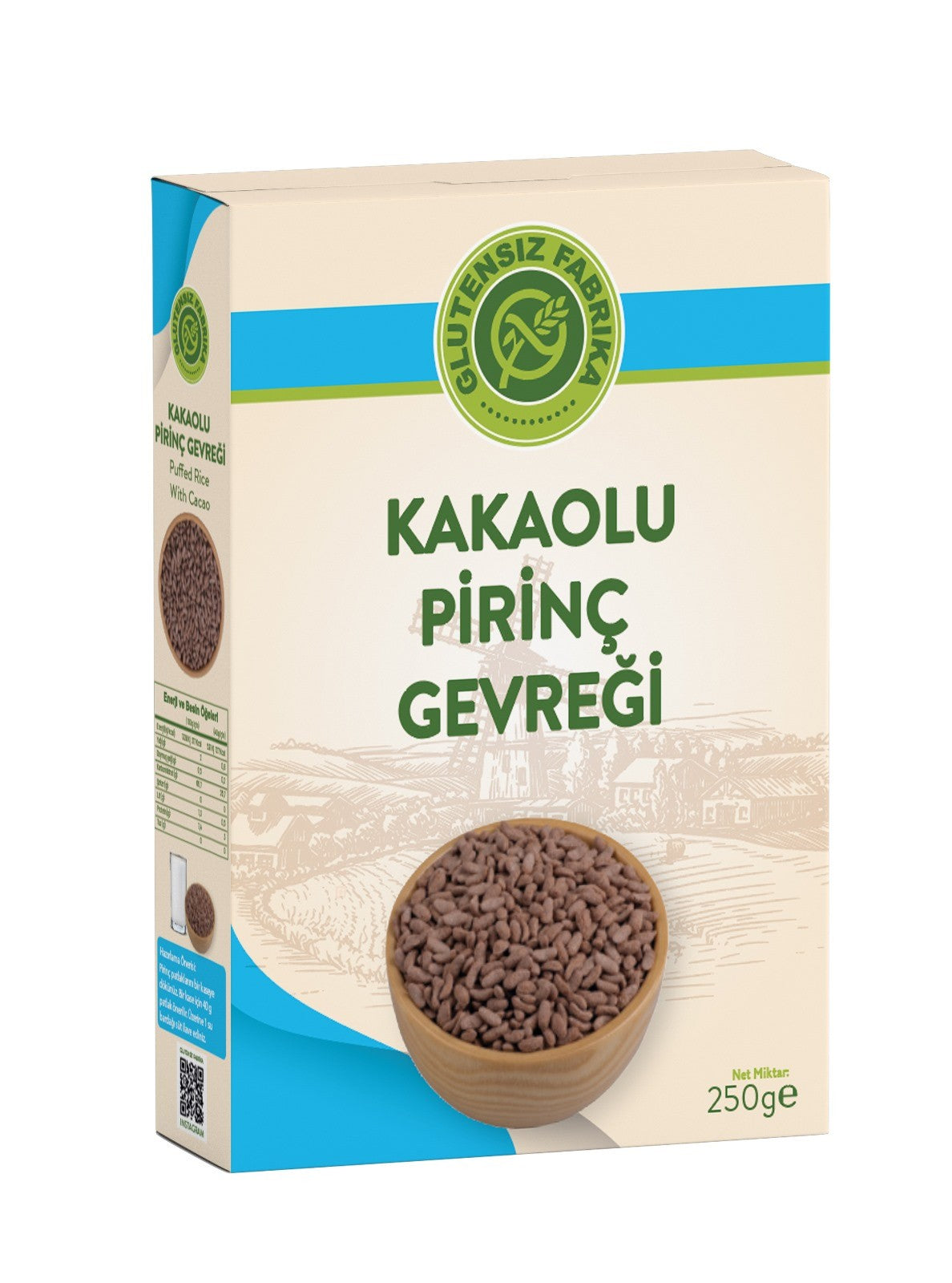 Kakaolu Pirinç Patlağı 250 g (Glütensiz & Vegan)