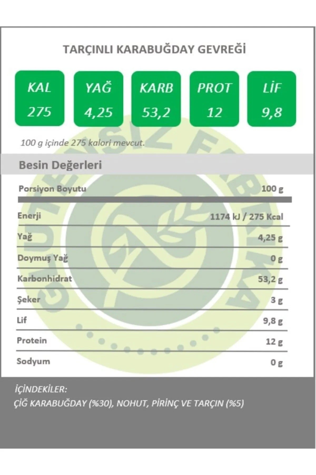 Glütensiz Karabuğday Gevreği Tarçınlı 250 g