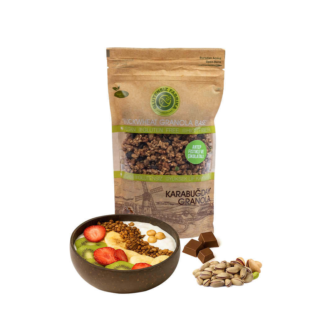 Antep Fıstıklı ve Çikolatalı Yulaf & Karabuğday Granola 300 g