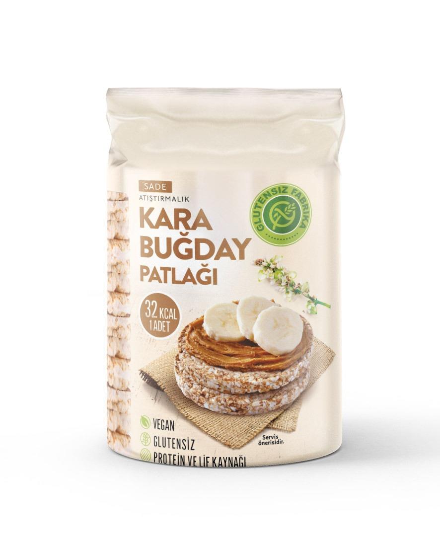 Karabuğday Patlağı Sade 100 g x 12 Paket (Glütensiz & Vegan)