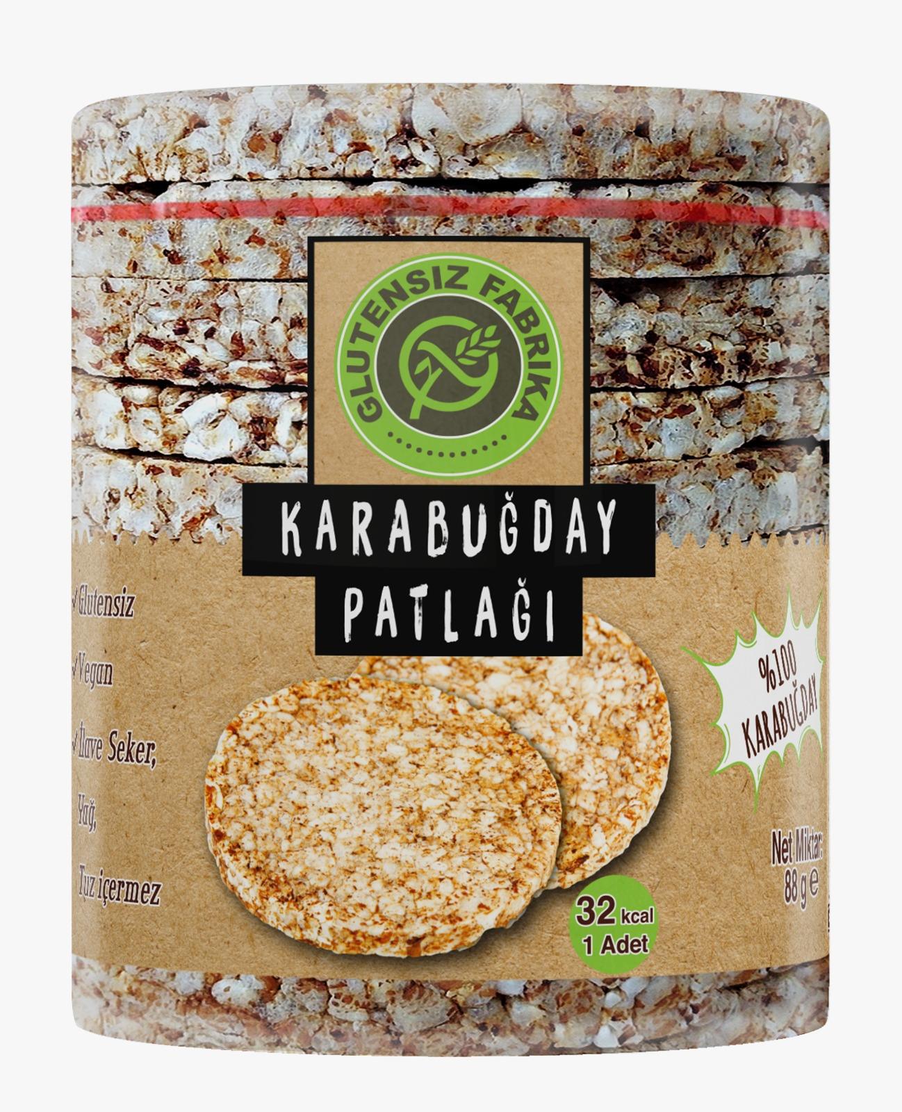 Karabuğday Patlağı Sade 88 g x 6 Paket (Glütensiz & Vegan)