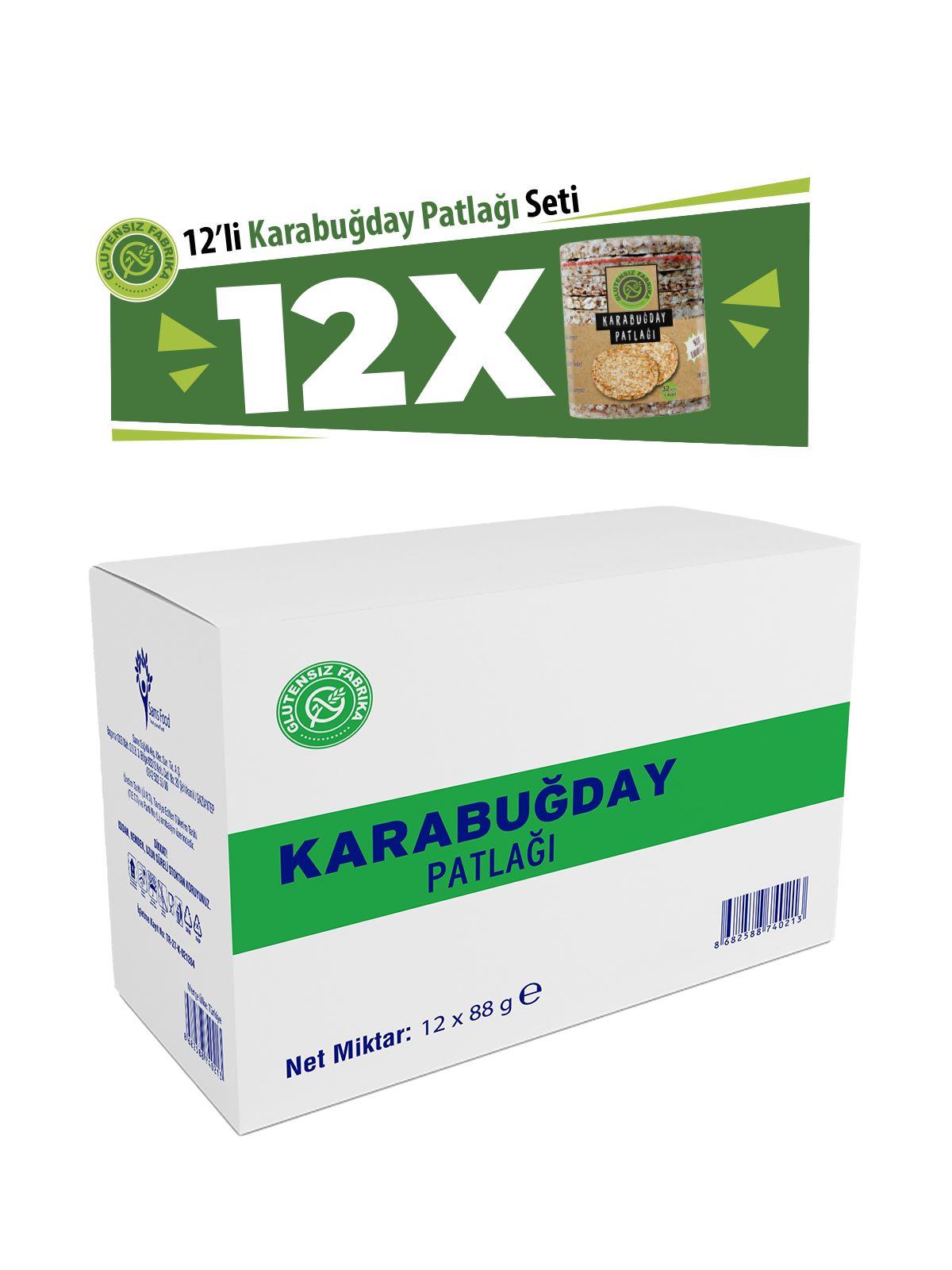 Karabuğday Patlağı Sade 88 g x 6 Paket (Glütensiz & Vegan)
